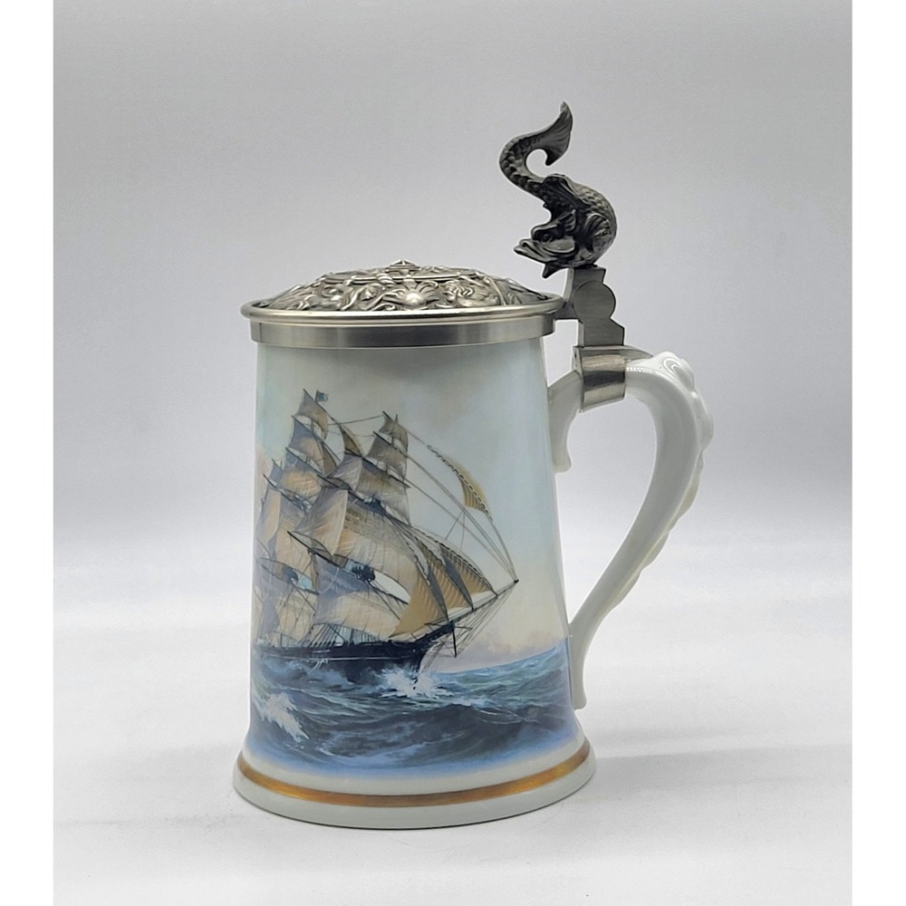 "Greyhounds Of The Sea" Stein By Leonard J Pearce Haviland Of Limoges 1983 - Picture 1 of 12
